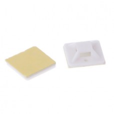 Νάιλον Στήριγμα  Βάση Αυτοκόλλητο 20 x 20mm (10τμχ) (Λευκό) (OEM)